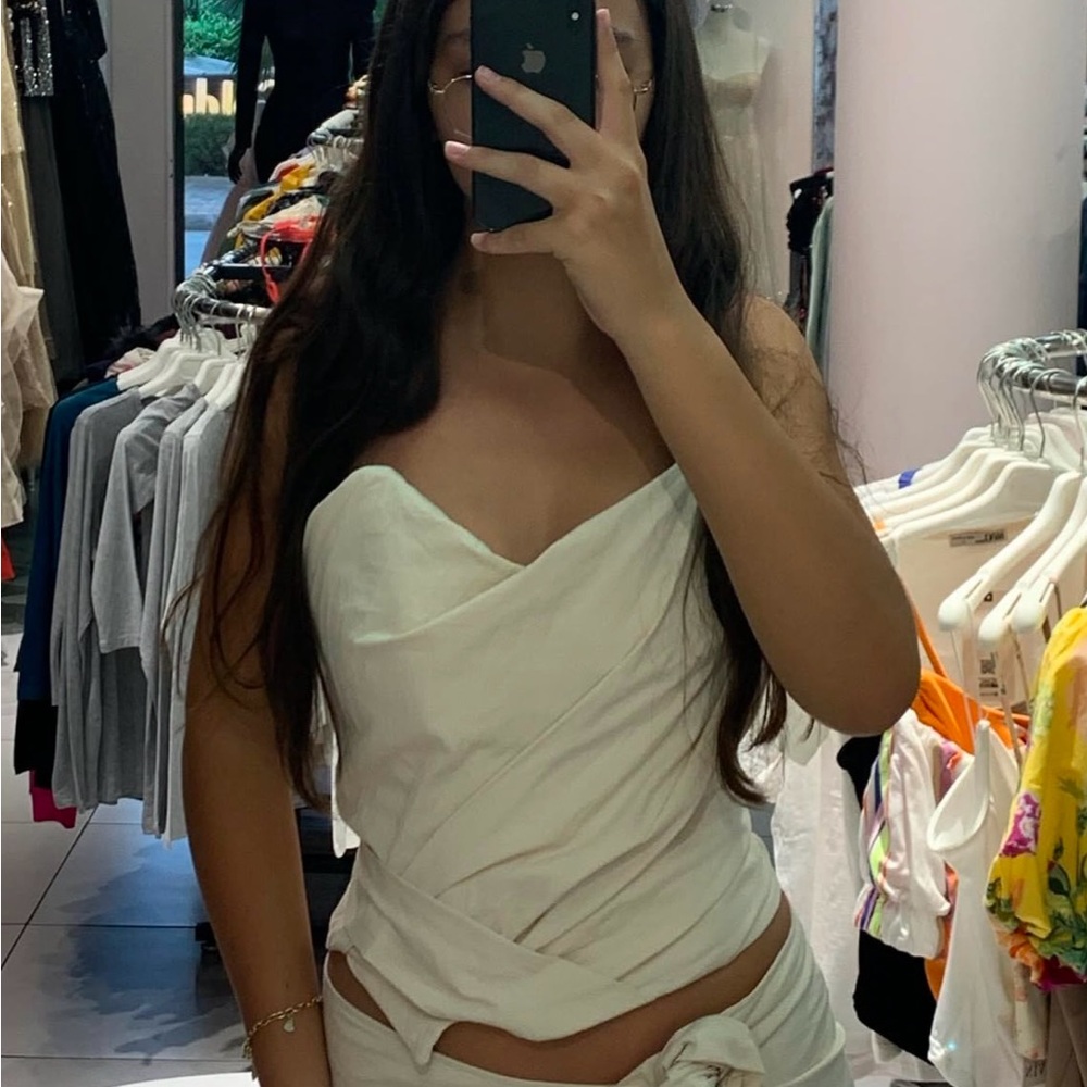 Zara Strapless Ruched Top